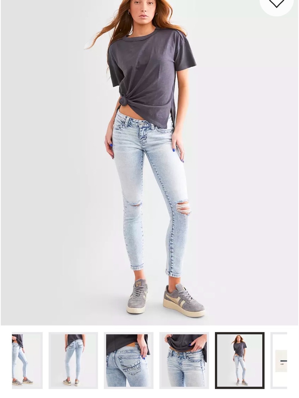 BKE Stella Ankle Skinny Stretch Jean: COLOR: Sanchez 2 SIZE: 25x27